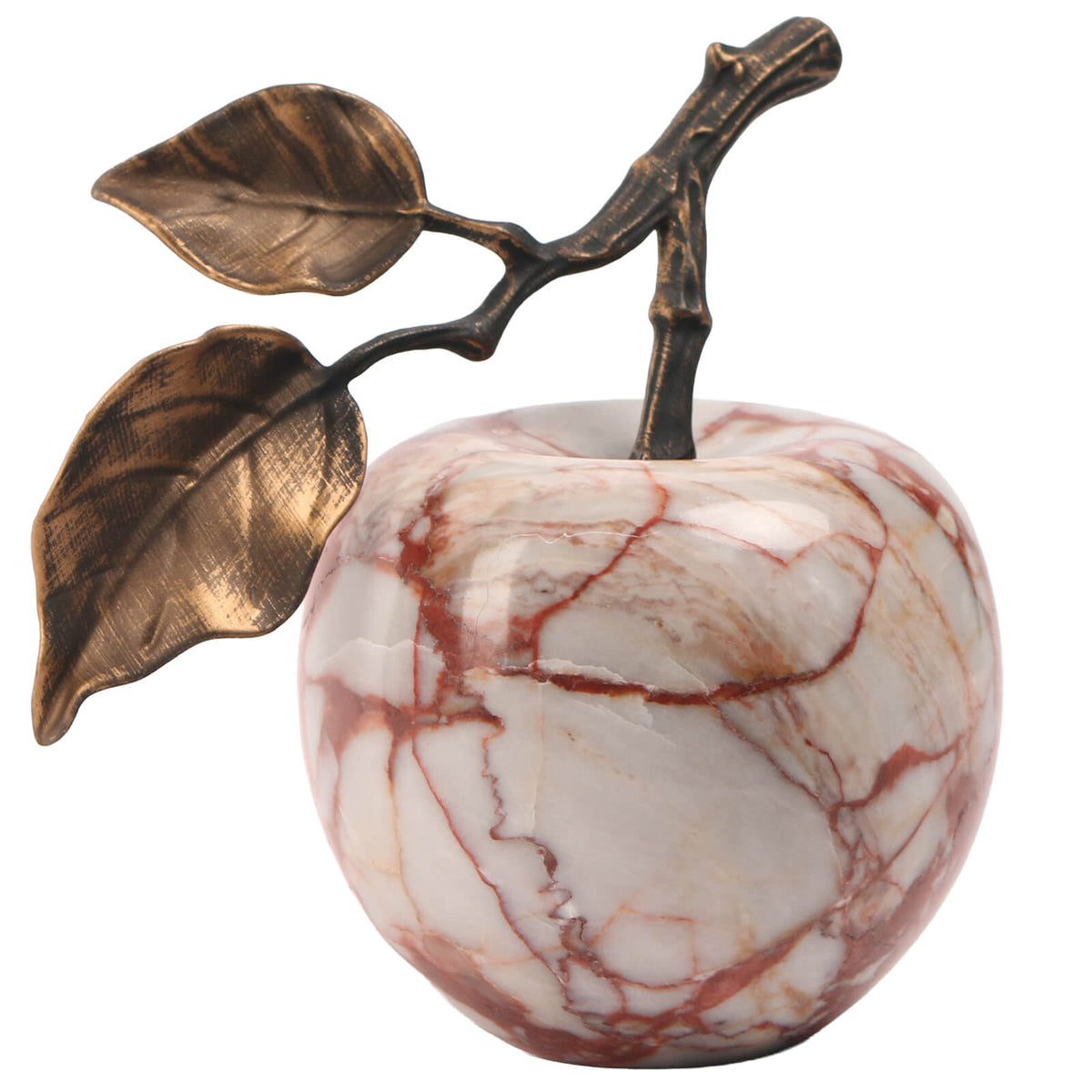 Apple Ornament in Bulgari Red Marble