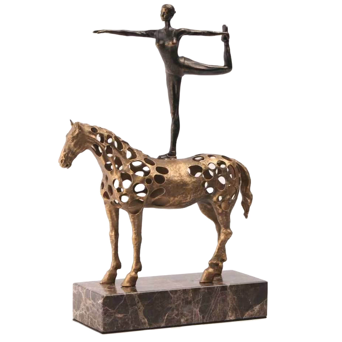 Dancing Balance Sculpture in Gold