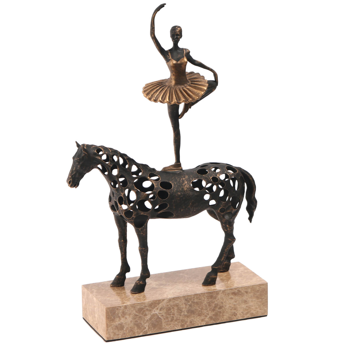 Dancing Balance Sculpture in Dark Bronze