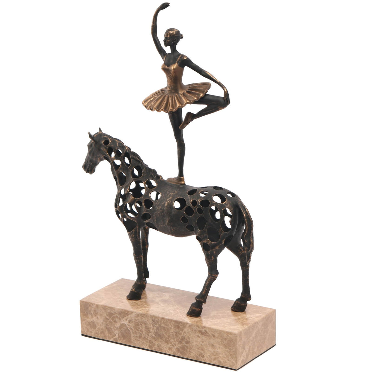 Dancing Balance Sculpture in Dark Bronze