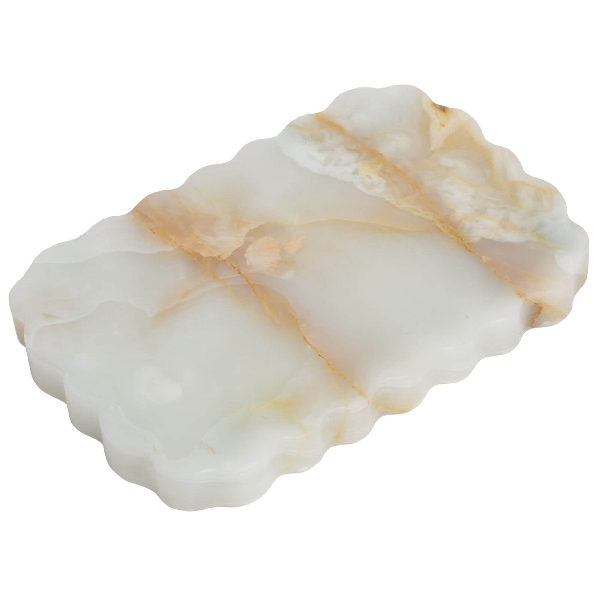 Freeform Tray in Snow Plum Marble