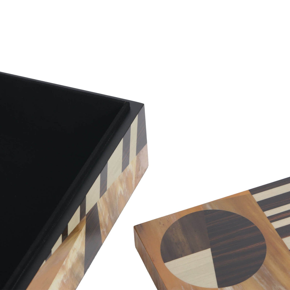 Abstract Geometric Marquetry Box