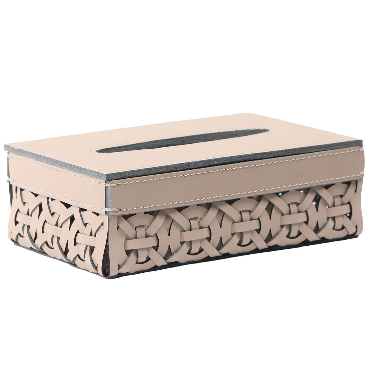 Leather Woven Tissue Holder
