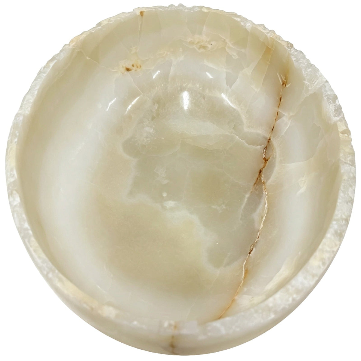 Voss Decorative Bowl in White Jade Marble