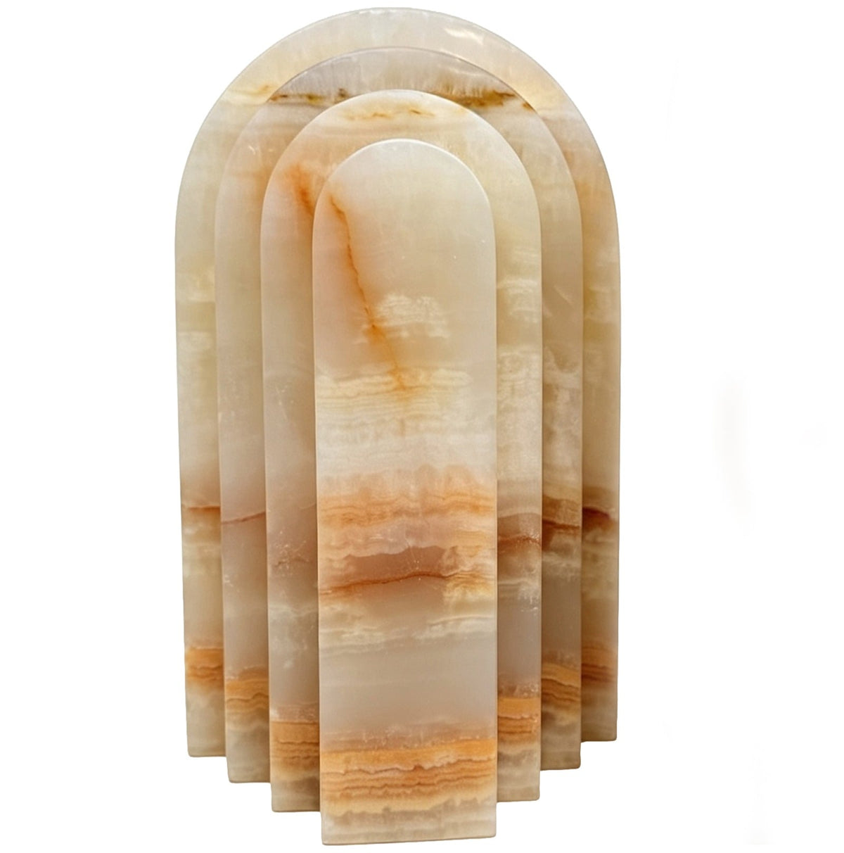 Osmond Bookends in White Jade Marble
