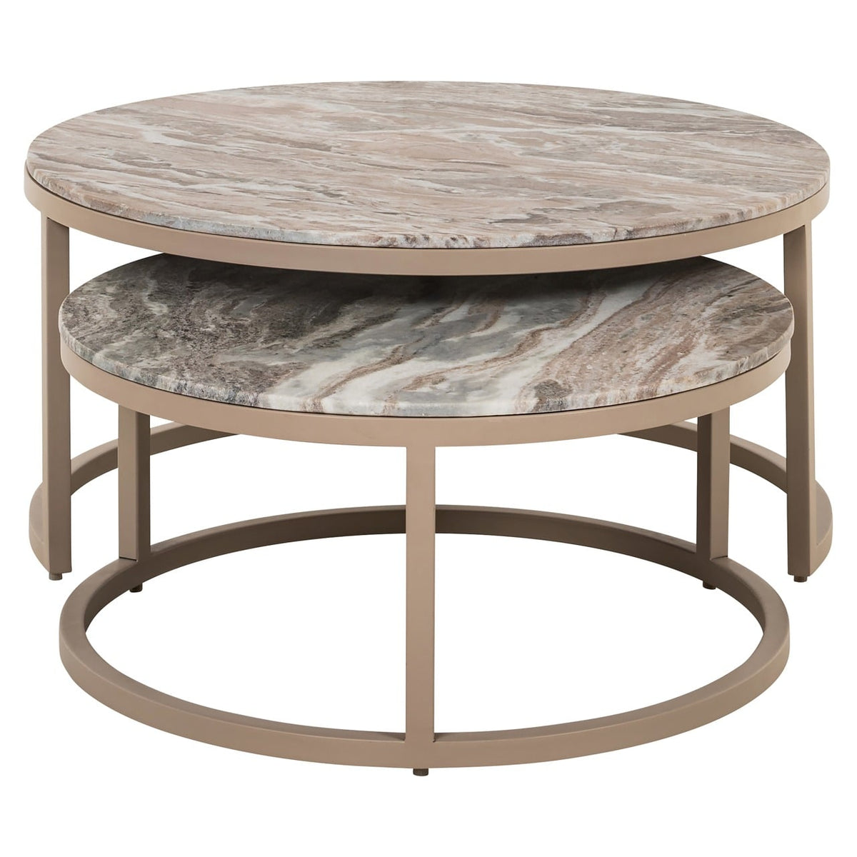 Fairfax Nesting Marble Coffee Tables, Set of 2