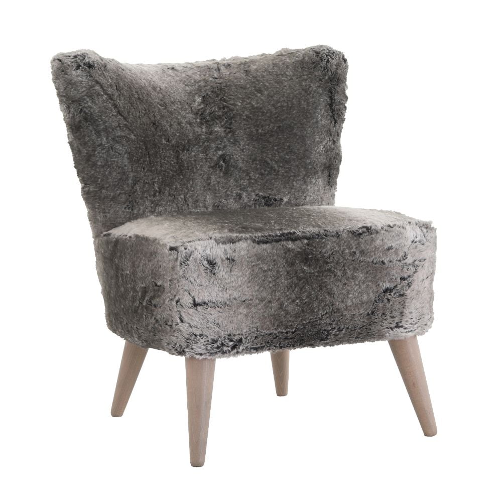 Fairy Chair in Accalia Fur Wolf Made To Order