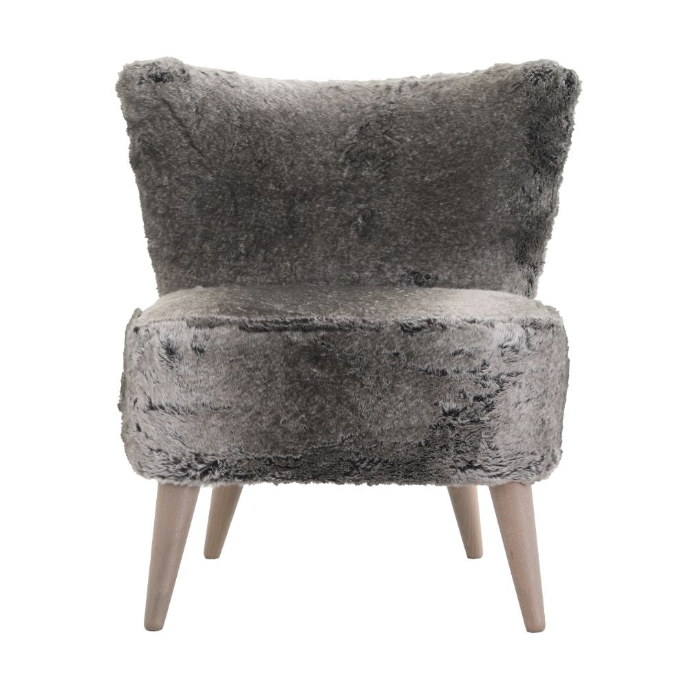 Fairy Chair in Accalia Fur Wolf Made To Order