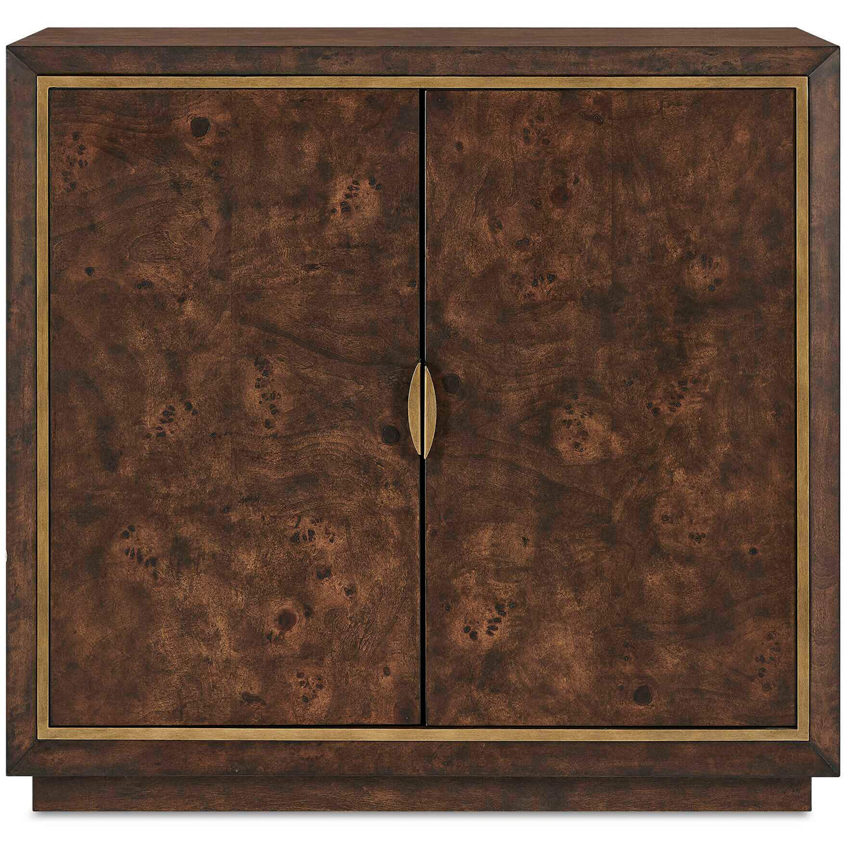 Flores Burl Wood 2 Door Cabinet