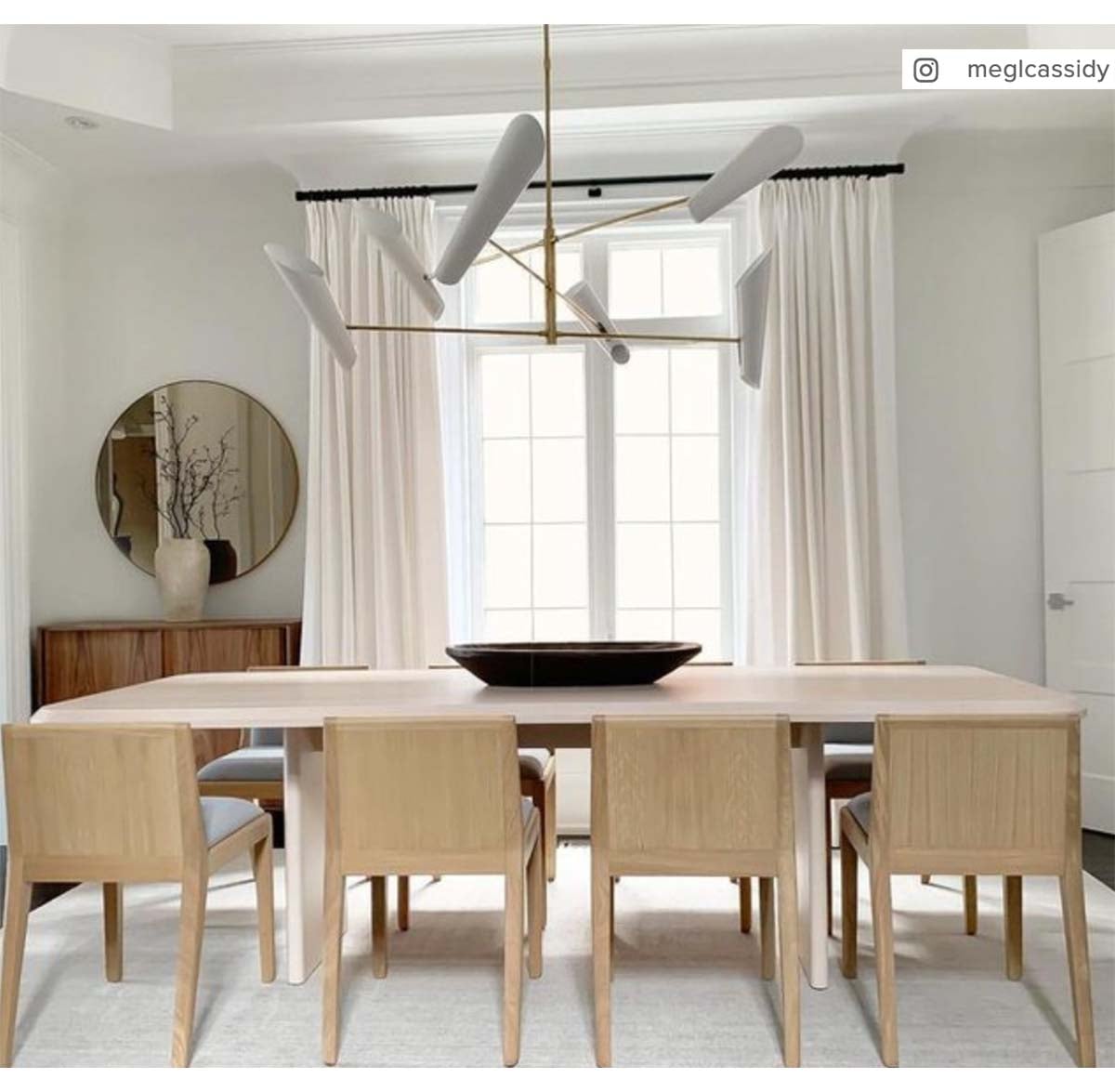 Franca Large Pivoting Chandelier in Hand-Rubbed Antique Brass with White Shades