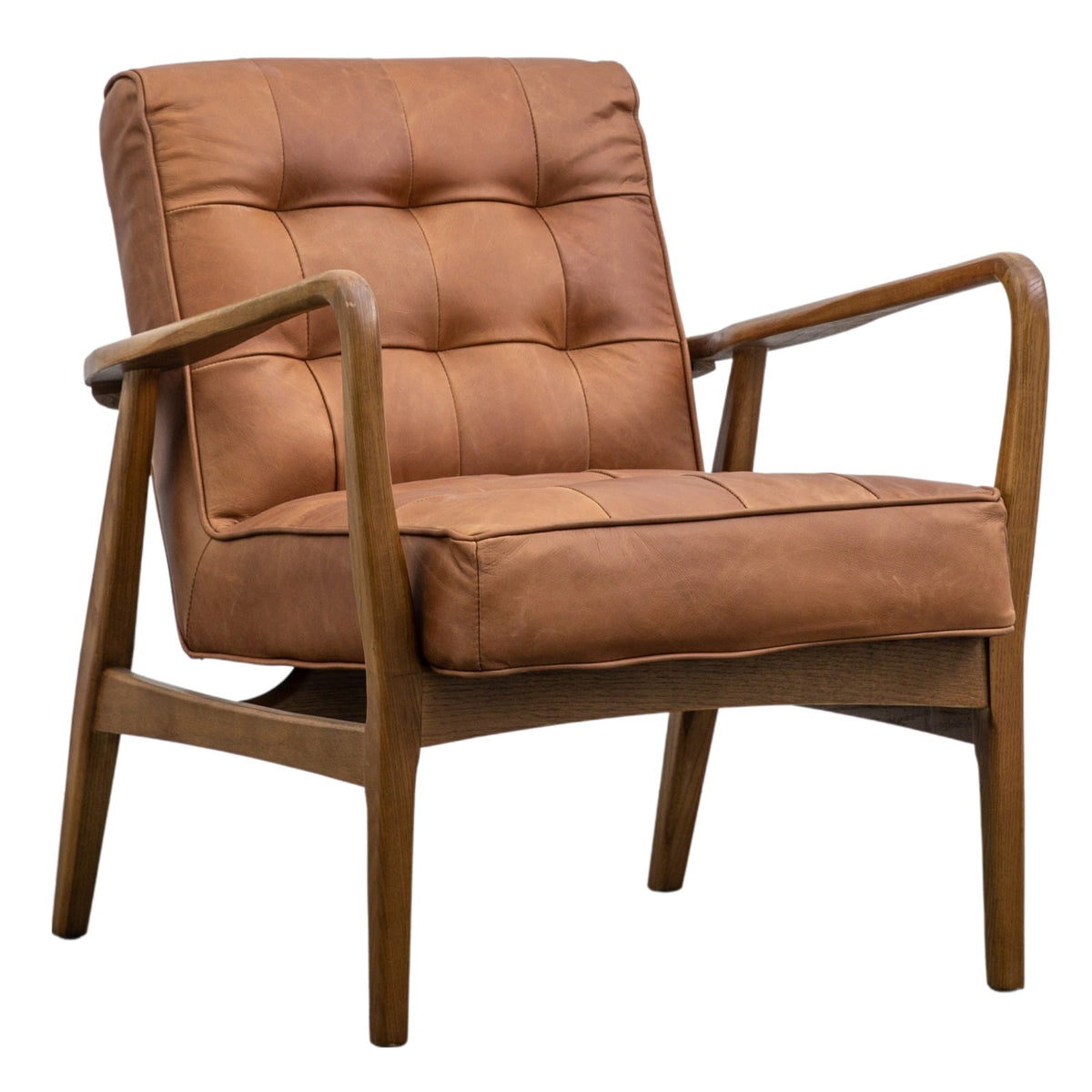 Memphis Armchair in Vintage Brown Leather