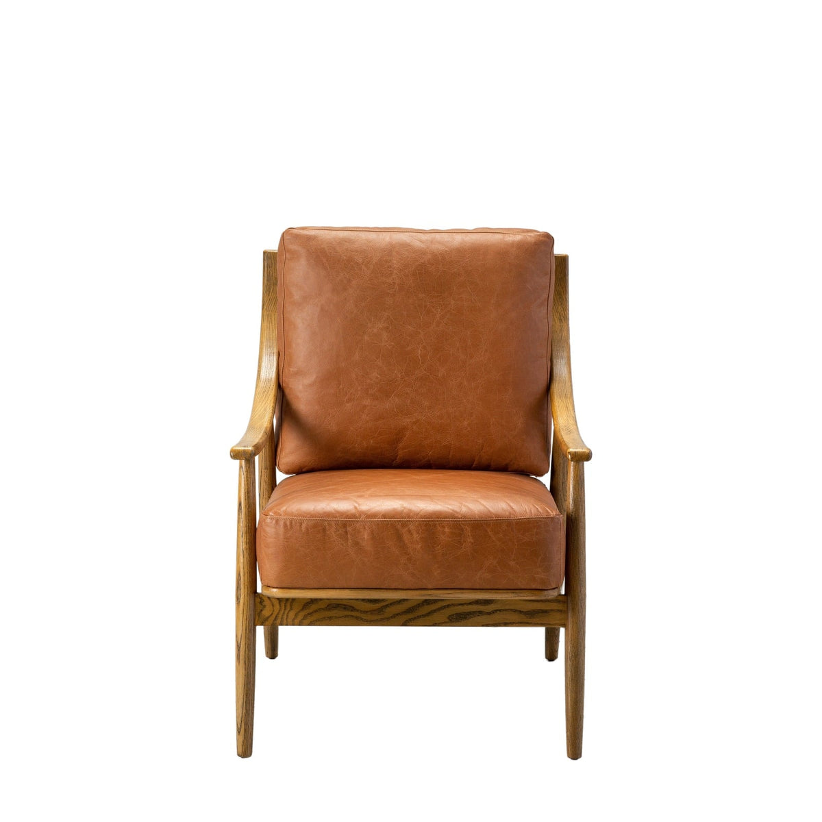 Millow Armchair in Brown Leather