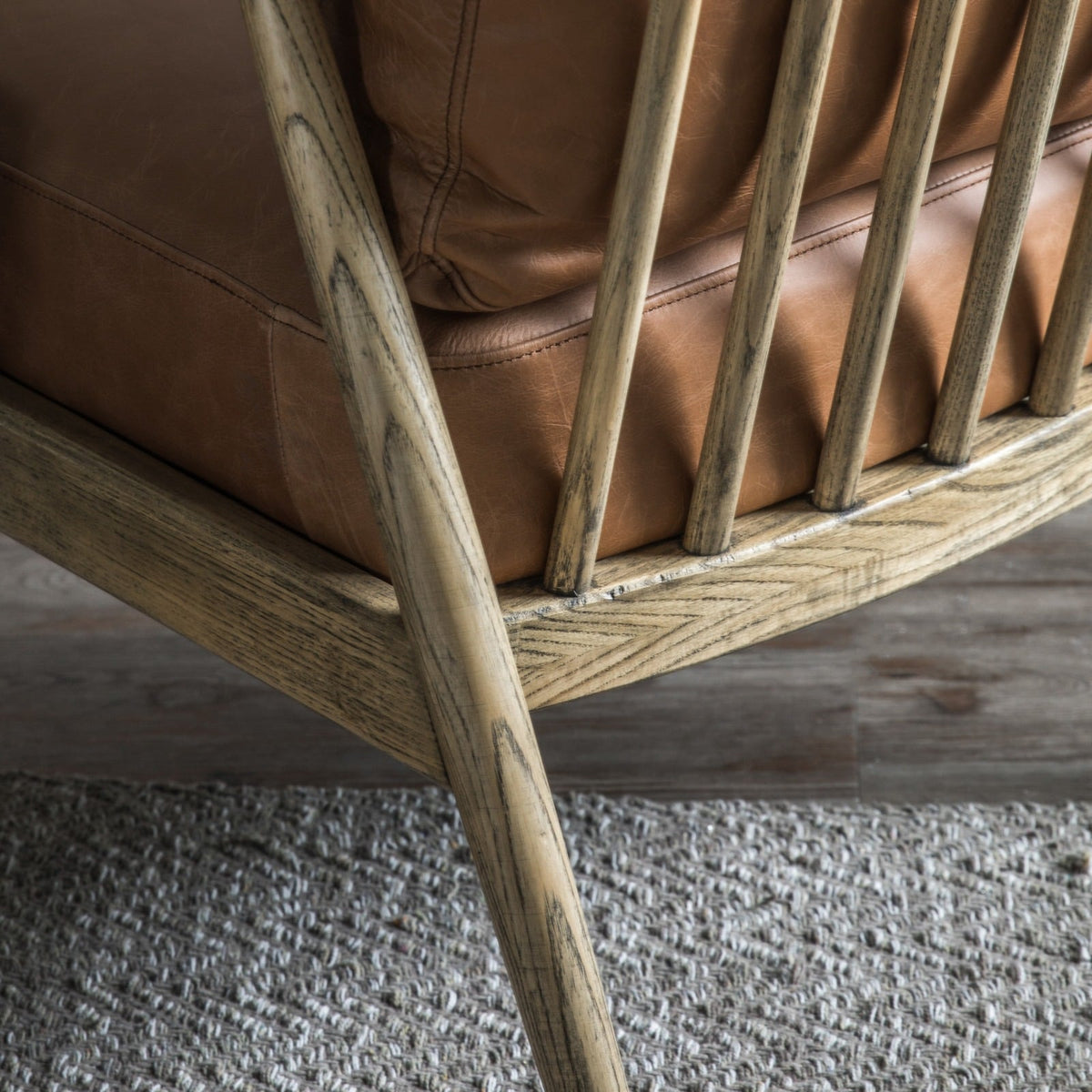 Millow Armchair in Brown Leather