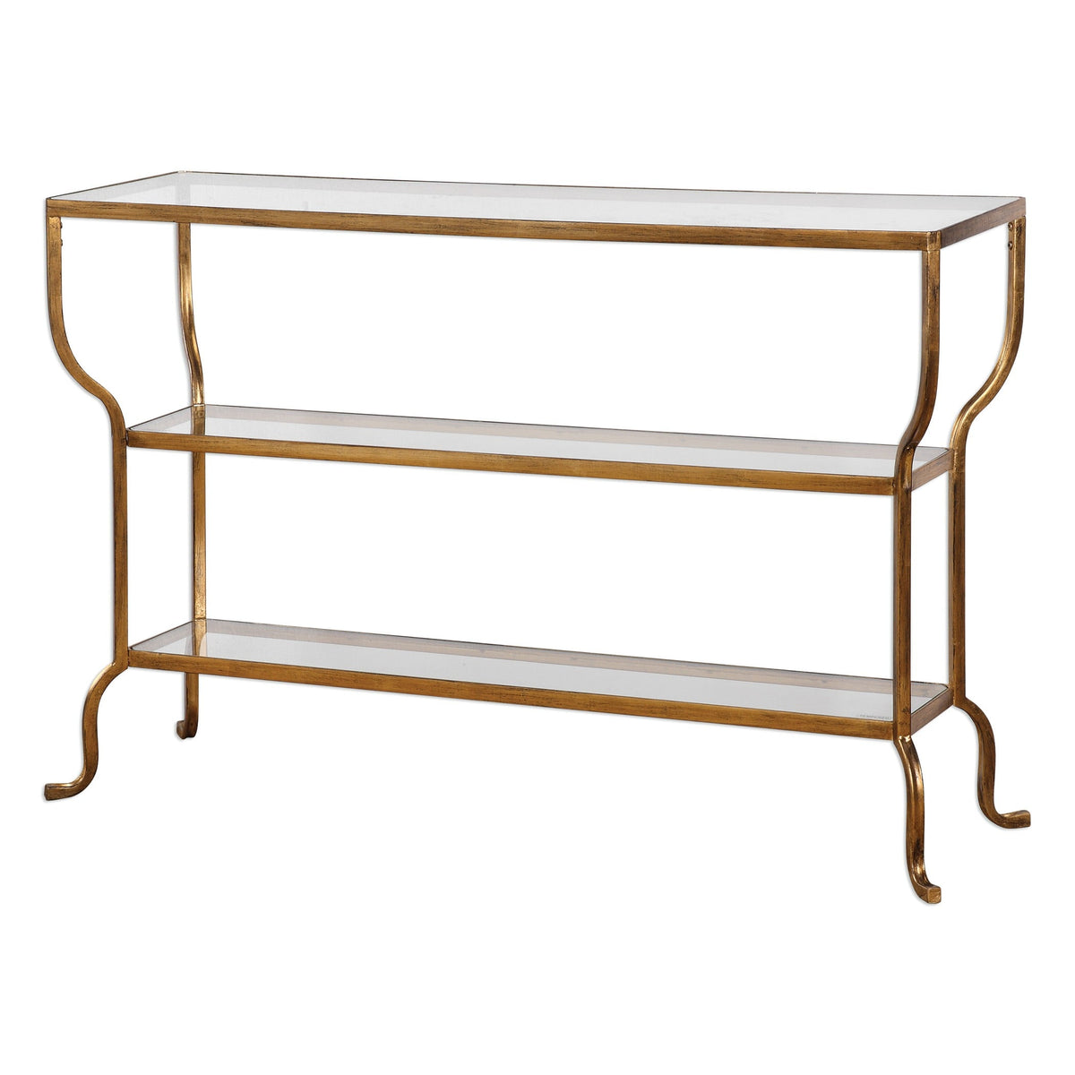 Deline Console Table in Gold