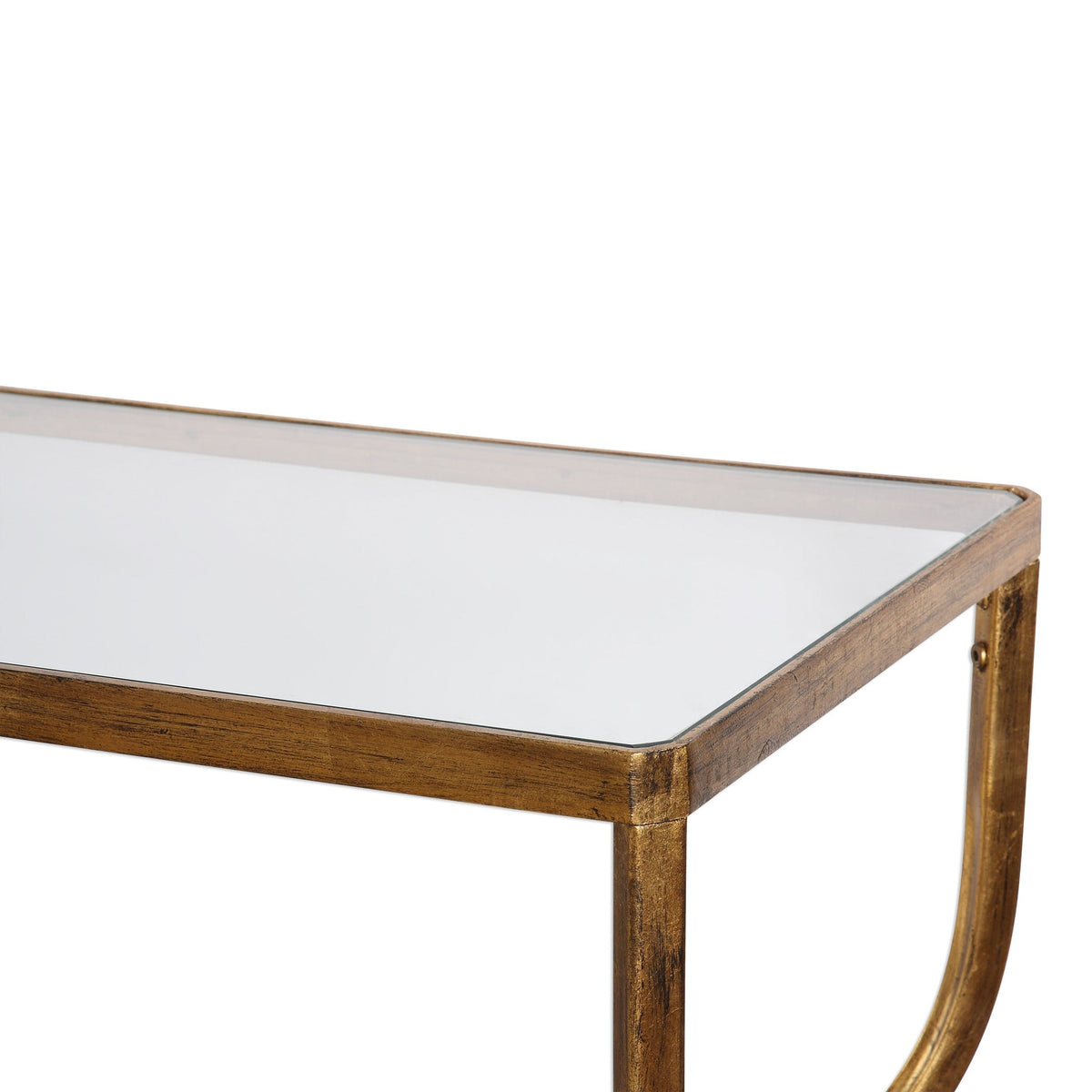 Deline Console Table in Gold