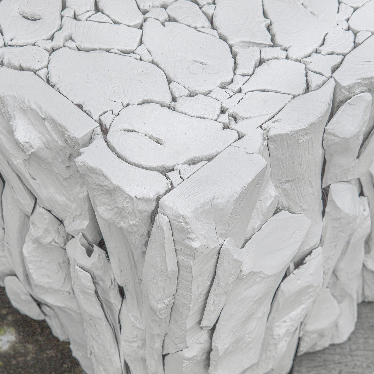 Teak Root White Bunching Cube
