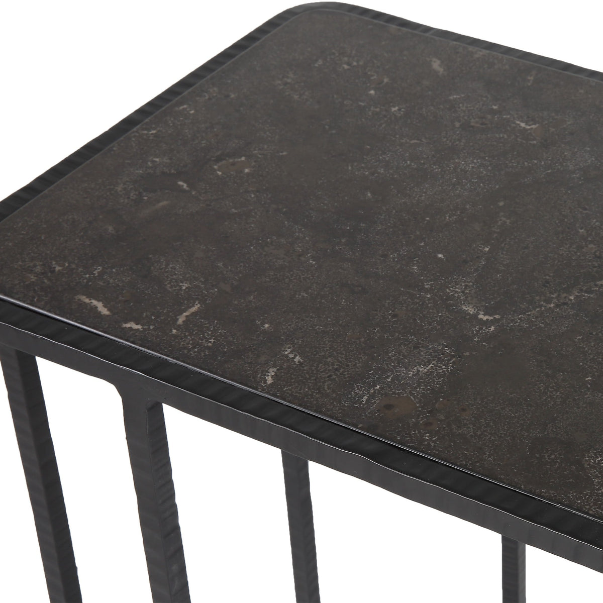 Cavern Stone & Iron Accent Table