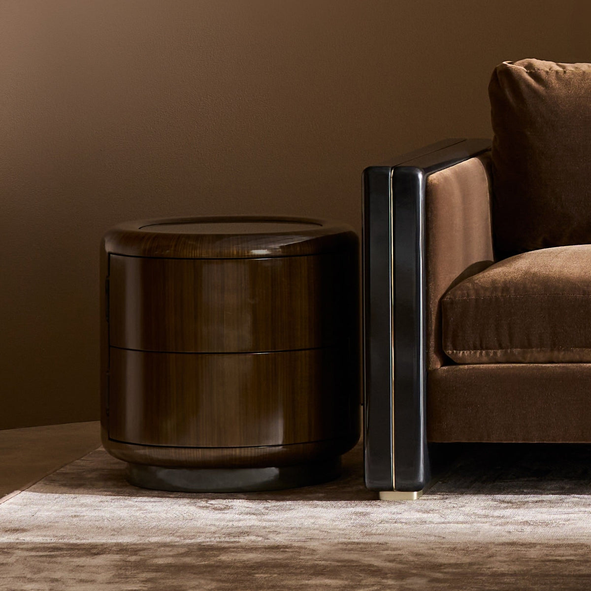 Gelee Round Accent Table in Caramello