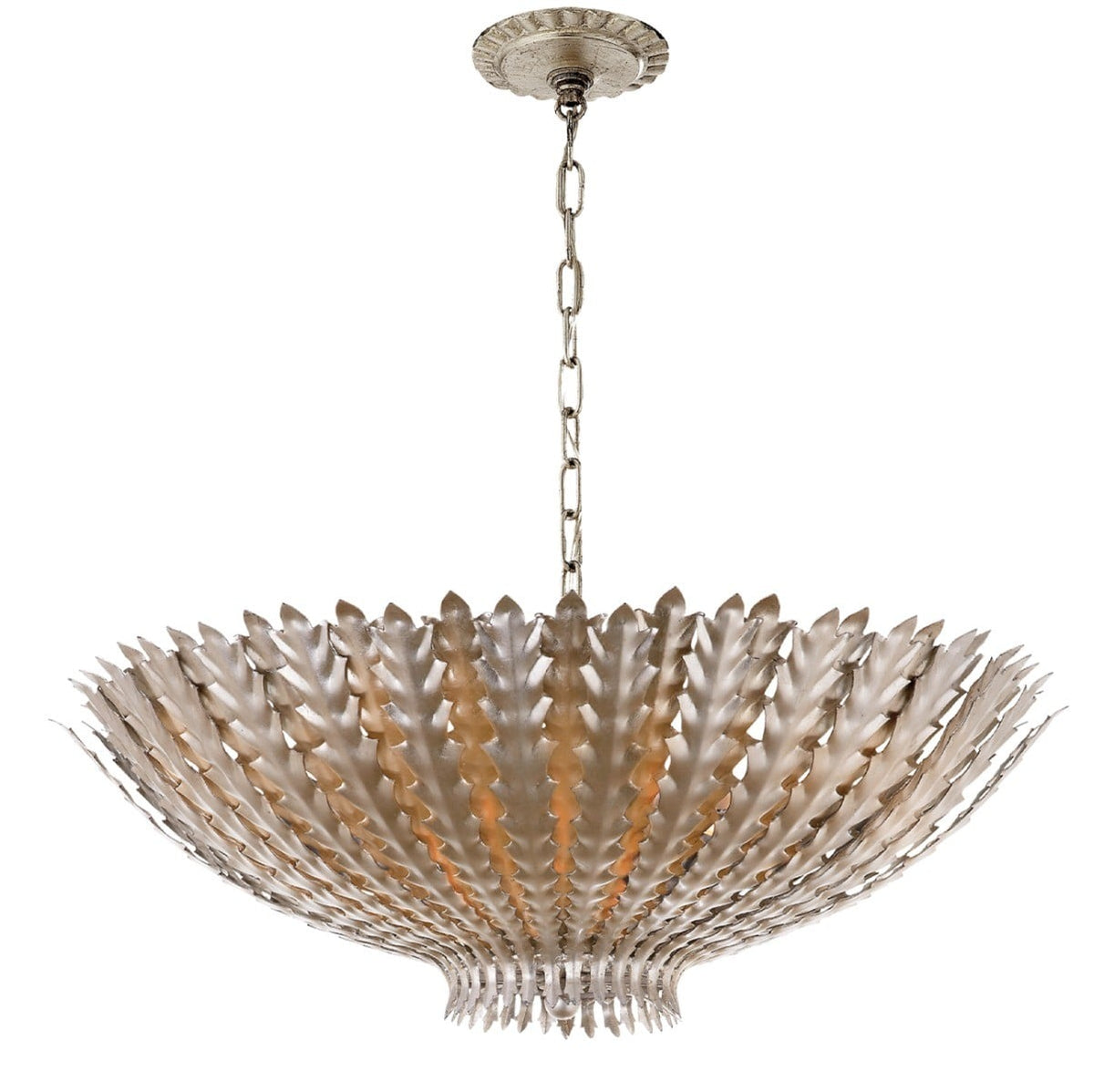 Hampton Medium Chandelier | Burnished Silver Leaf