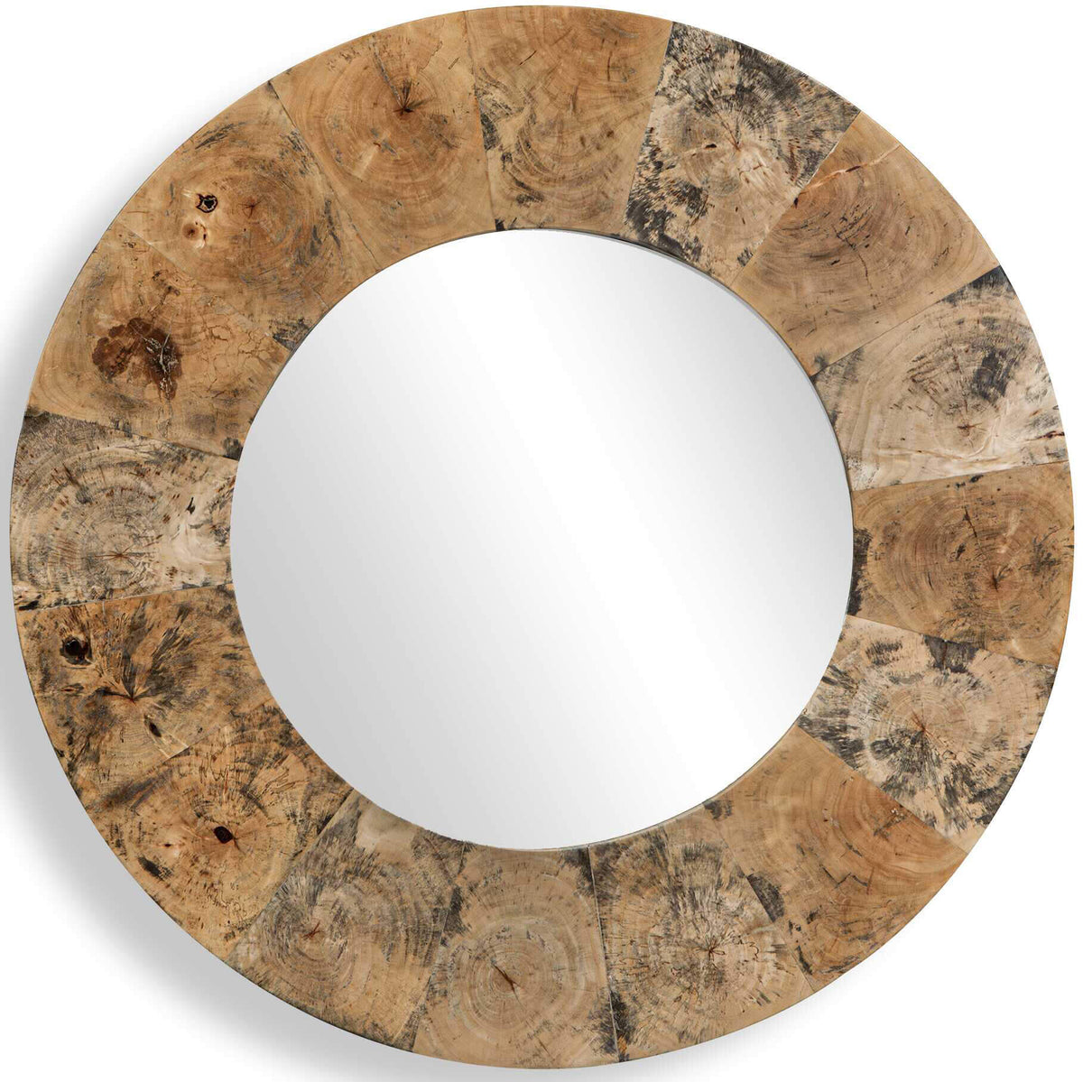 Hiram Round Wood Mirror