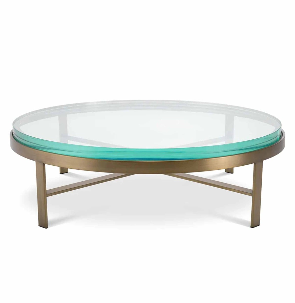 Coffee Table Hoxton brushed brass finish