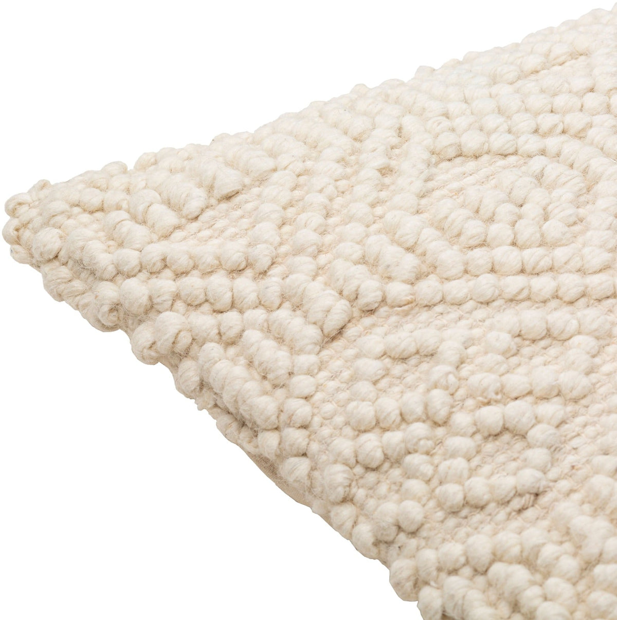Hygge Hand Woven Cushion in Cream - 51 x 51 cm