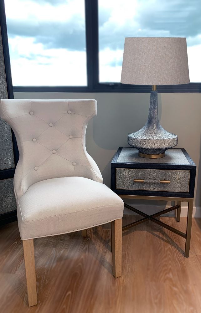 Louise Faux Shagreen Table Lamp