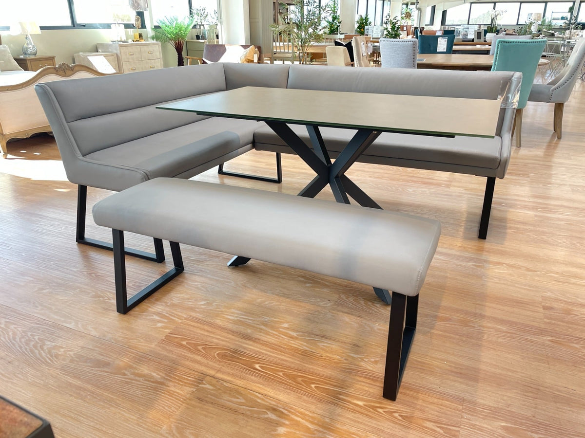 Laura Low Dining Bench Grey