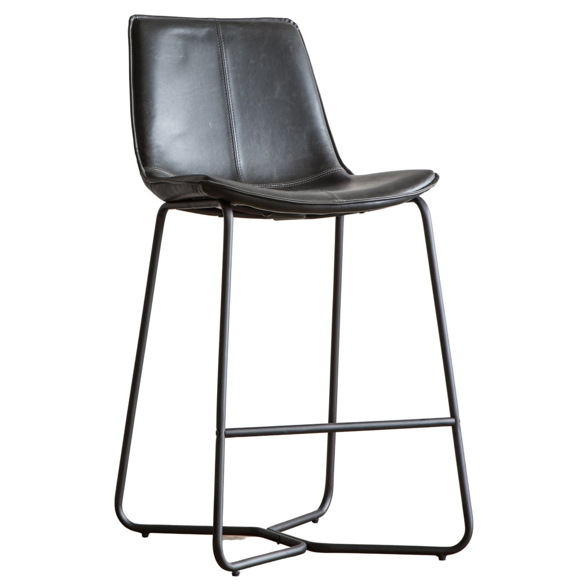 Industrial Counter Stool in Charcoal Set of 2