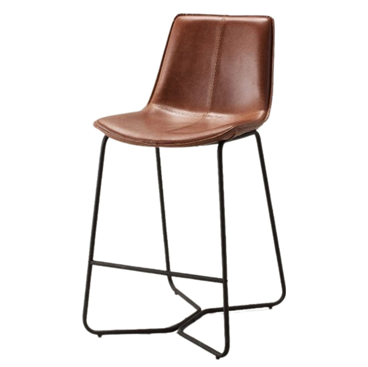 Industrial Counter Stool in Brown Set of 2
