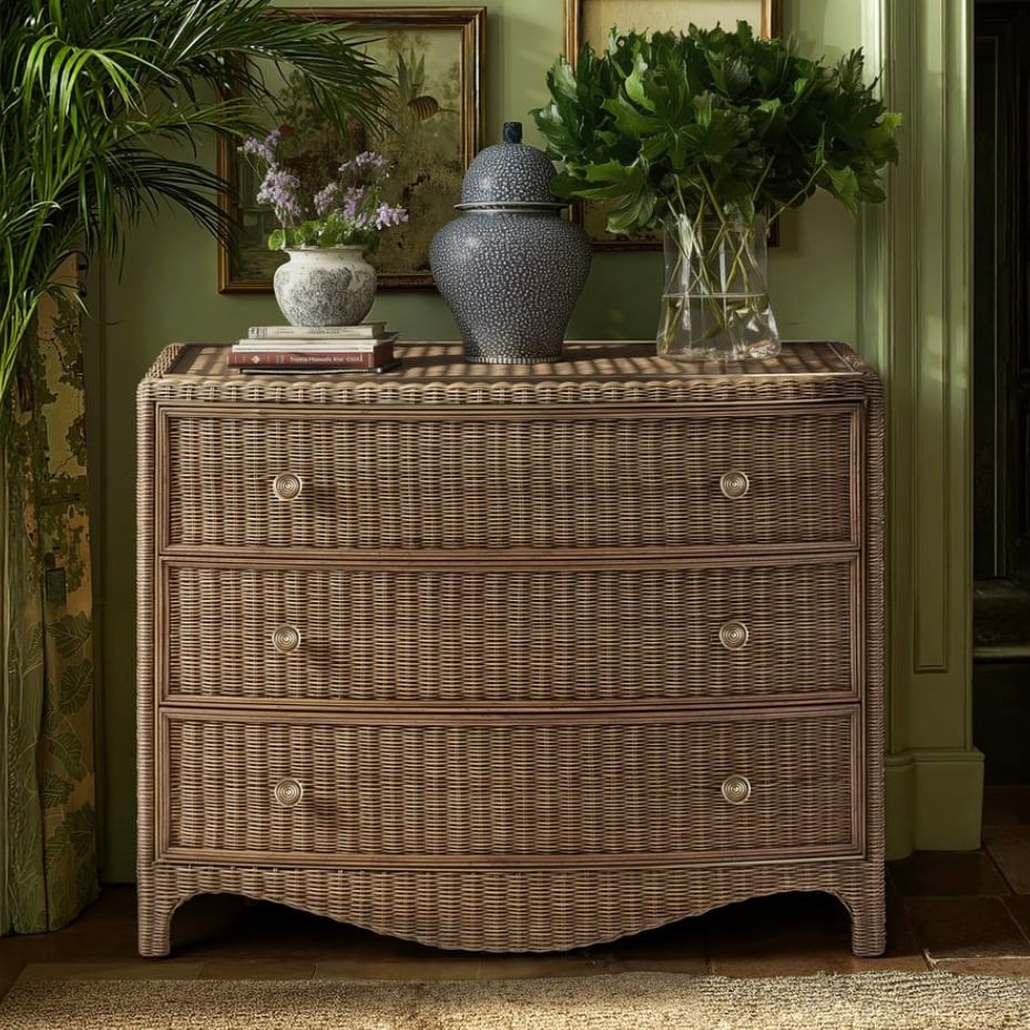 Palm Court Rattan Bow Front Chest