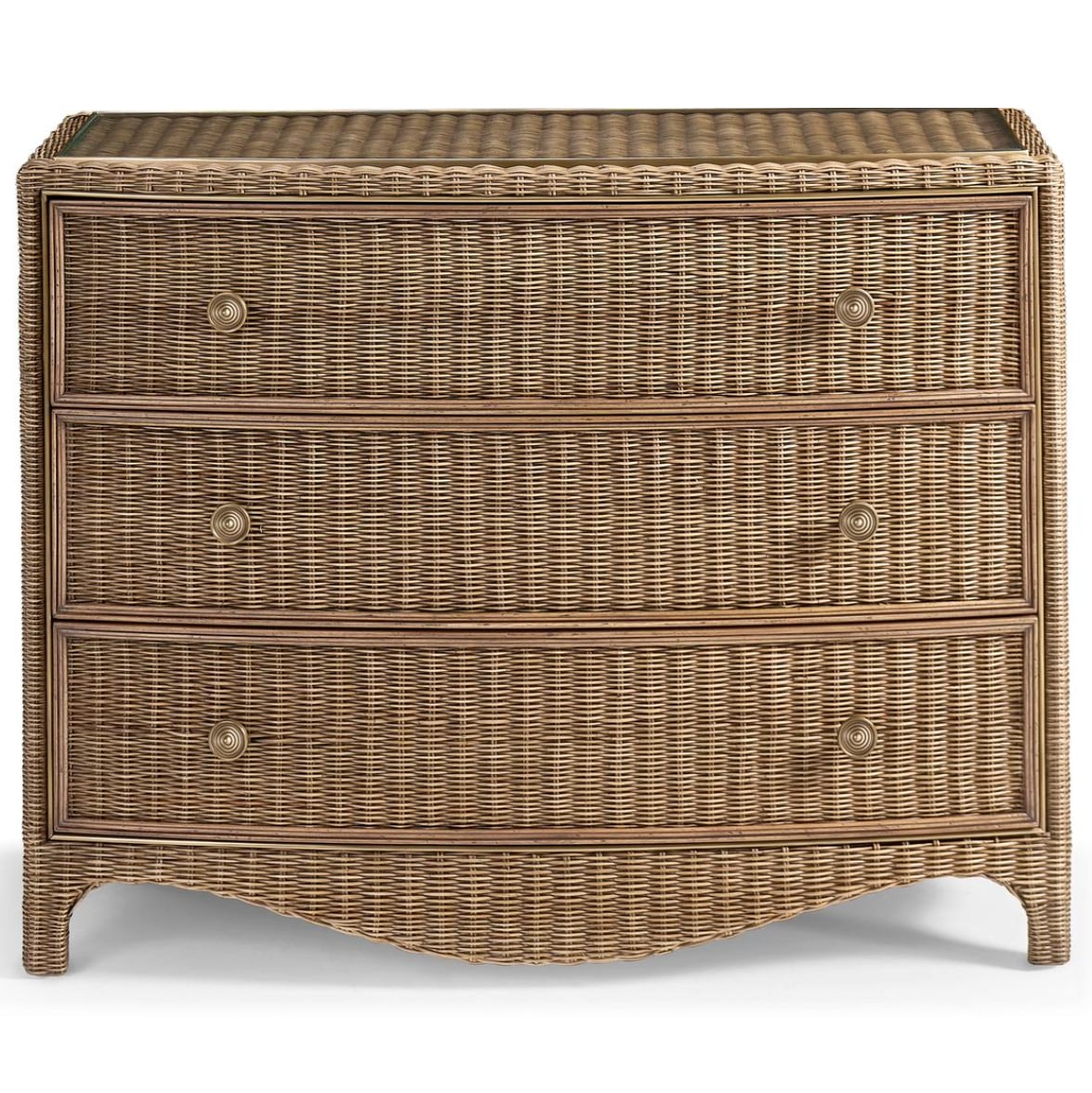 Palm Court Rattan Bow Front Chest