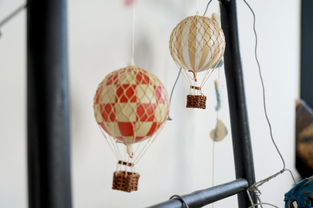 Floating The Skies Small Hot Air Balloon White