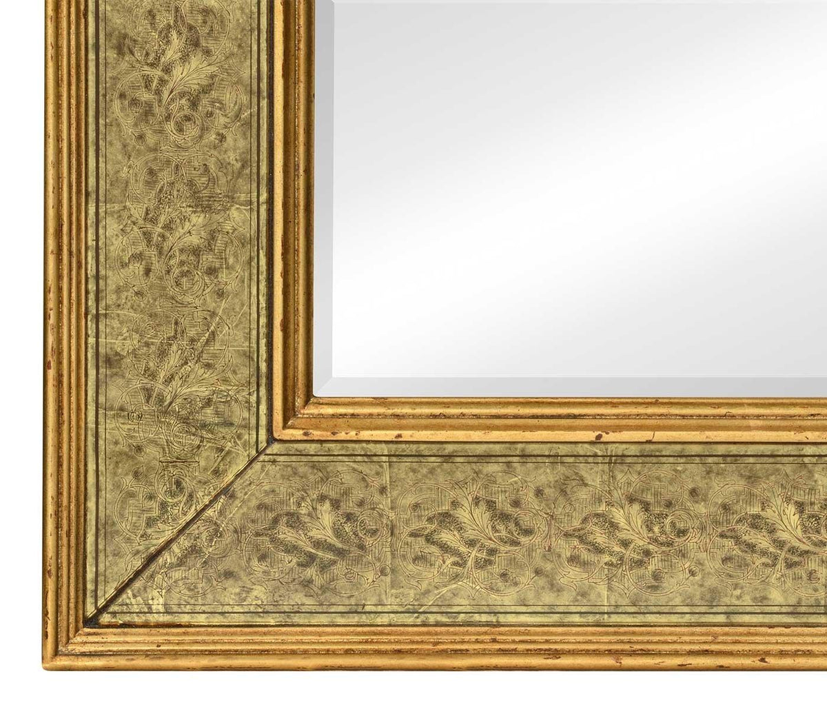 Jonathan Charles Mirror - Beveled with Gold Eglomise