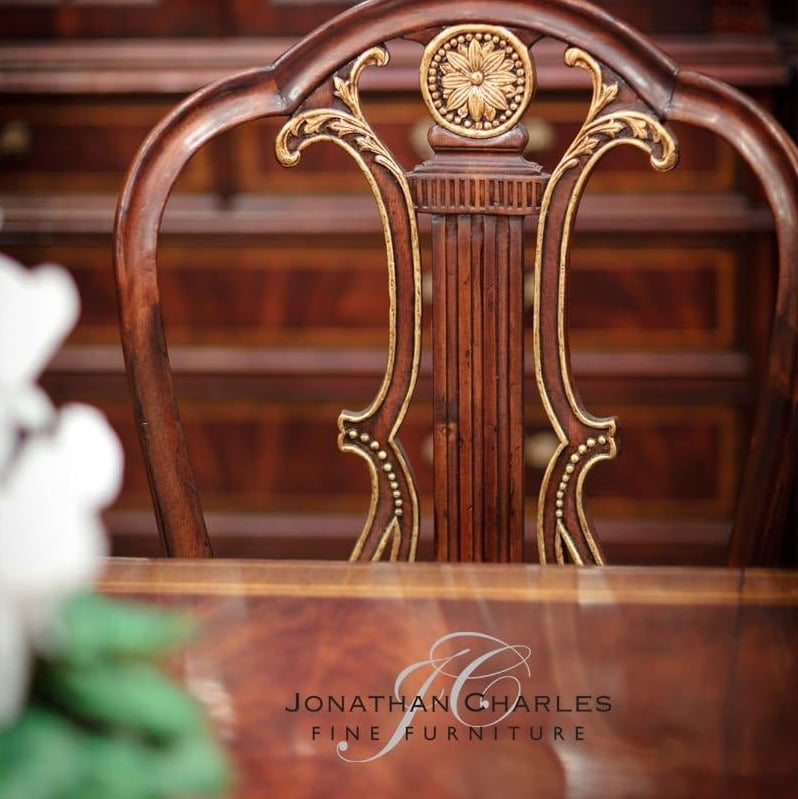 Buckingham Gilded Lyre Back Arm Chair in Antwerp