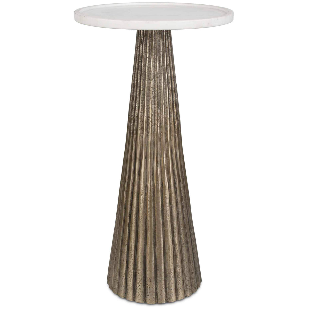 Juniper Fluted Marble Top Side Table