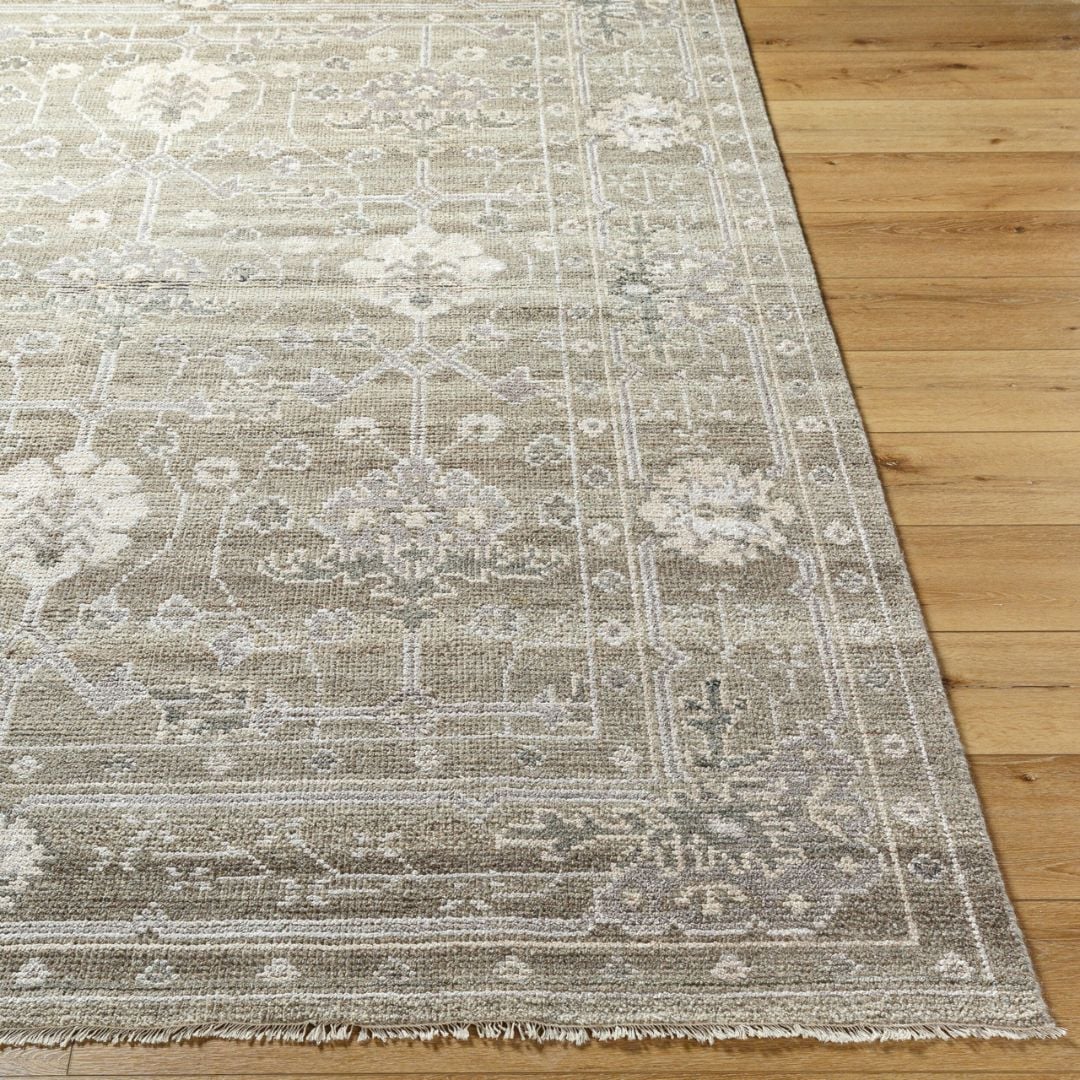 Almeria Hand Knotted Neutral Rug 366 x 269 cm