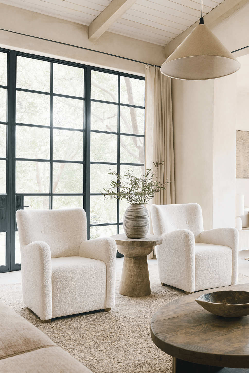 Hidcote Accent Chair in Faux Wool