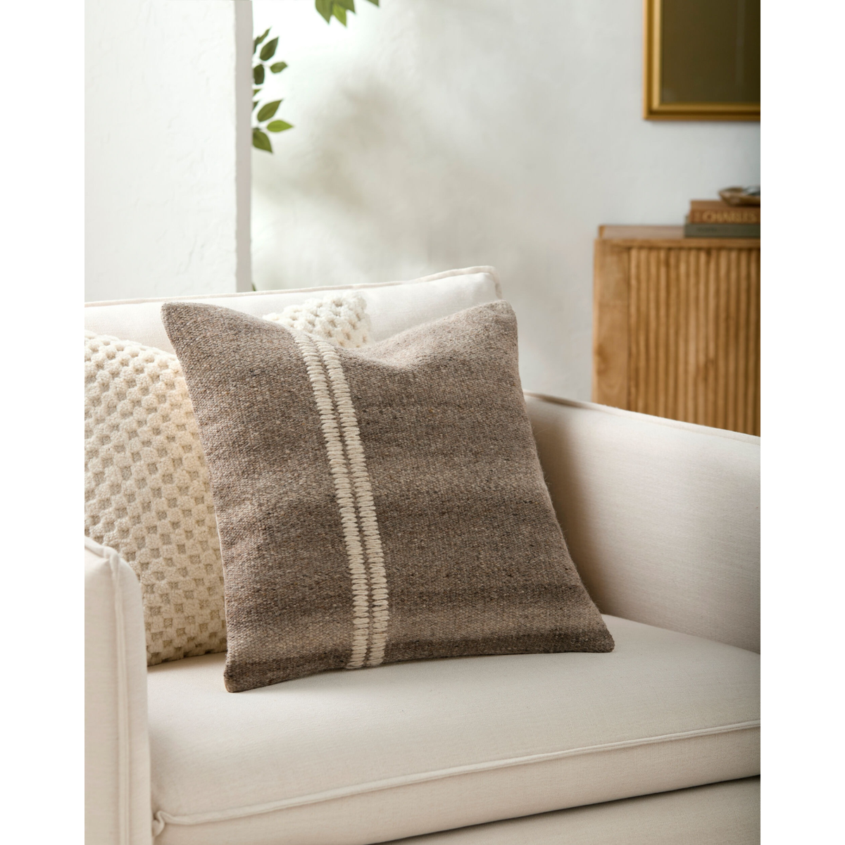 Jundah Woven Cushion in Mole - 51 x 51 cm