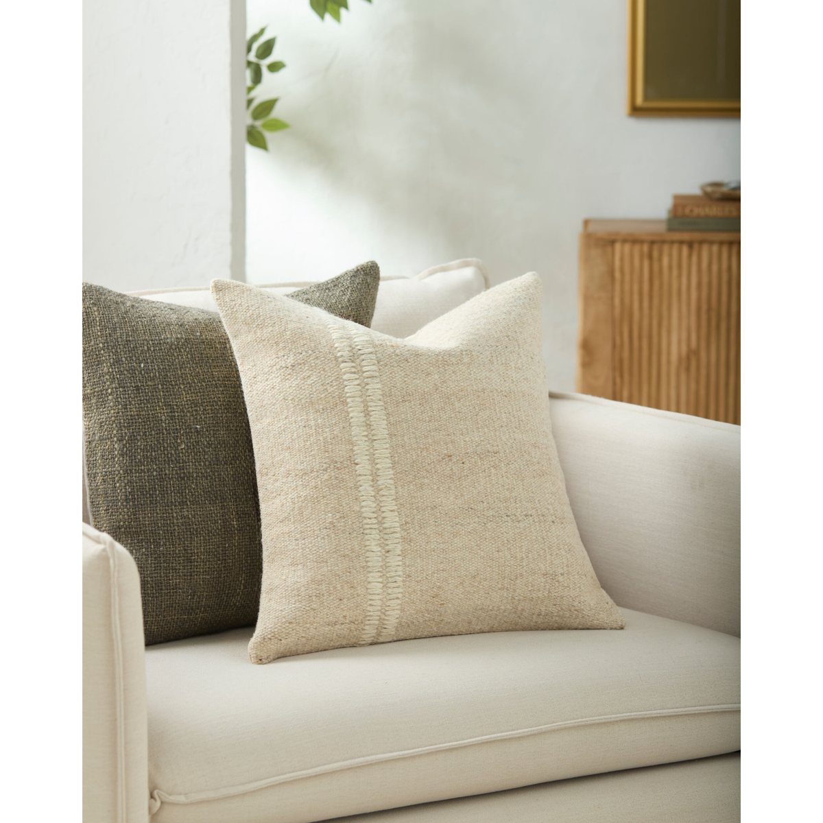 Jundah Woven Cushion in Natural - 51 x 51 cm