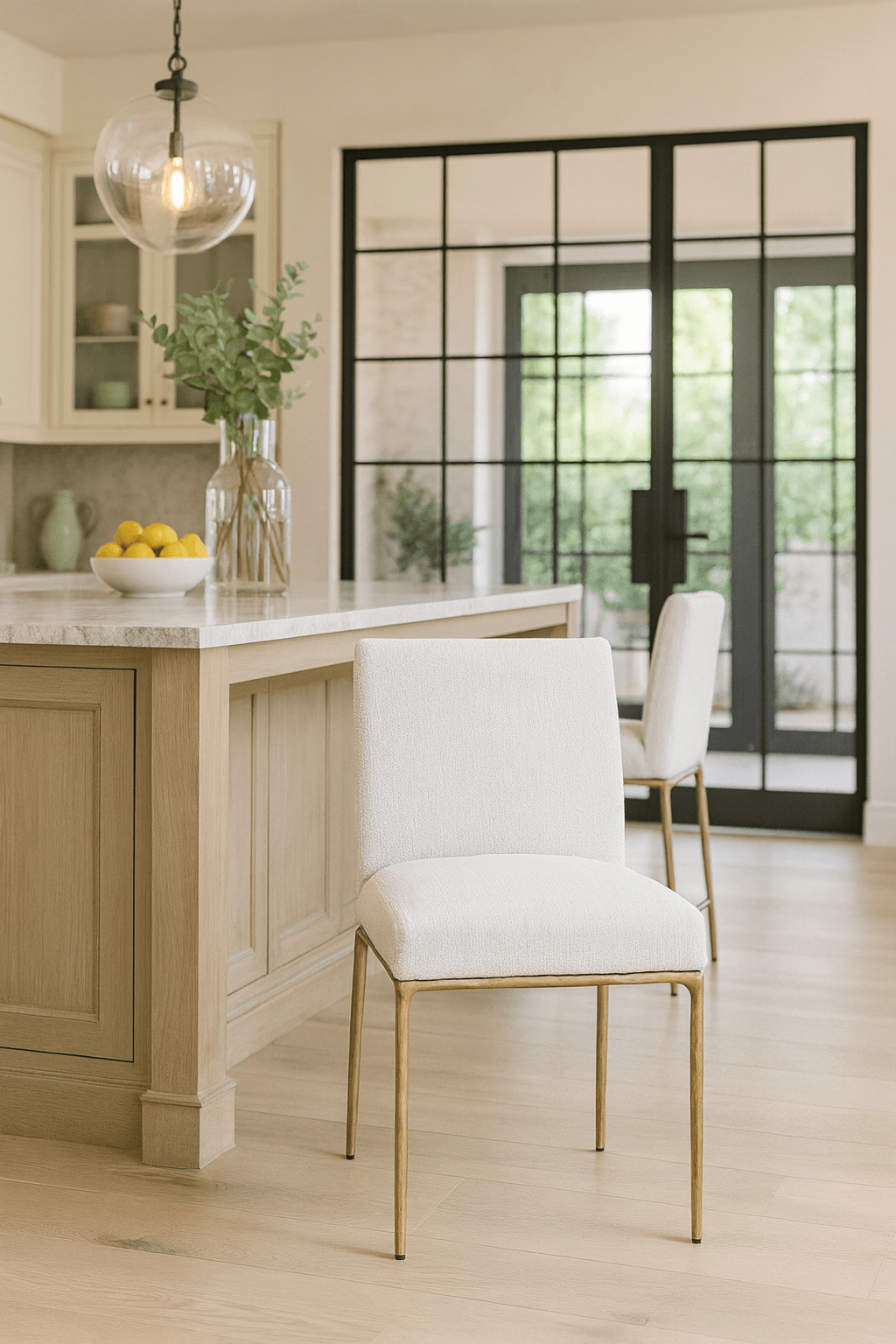 Sloane Dining Chair in Aged Brass