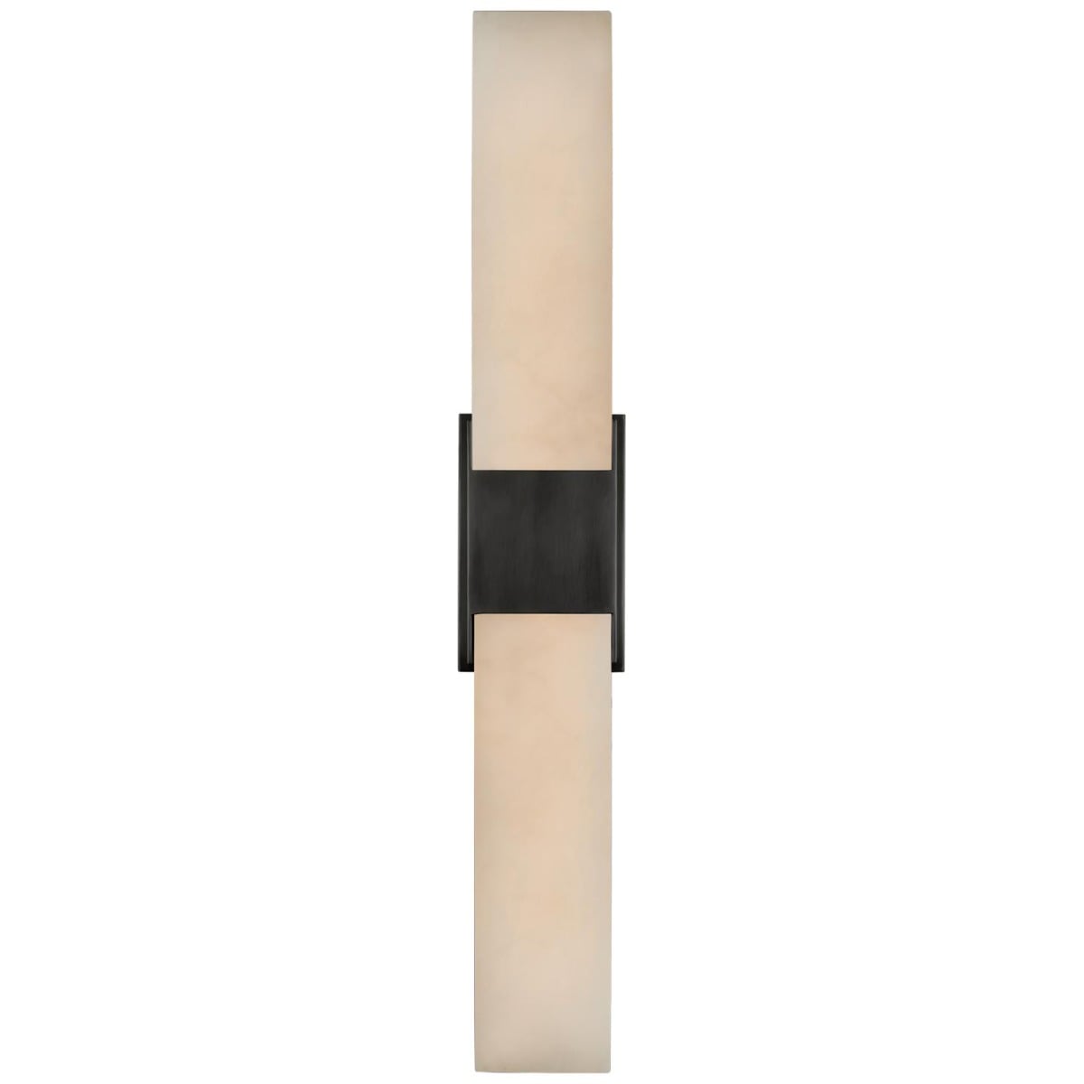 Covet Double Box Sconce in Bronze with Alabaster