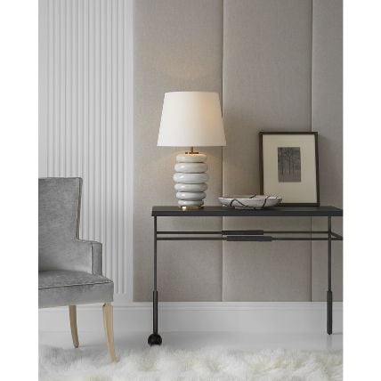 Phoebe Stacked Table Lamp | Antique White