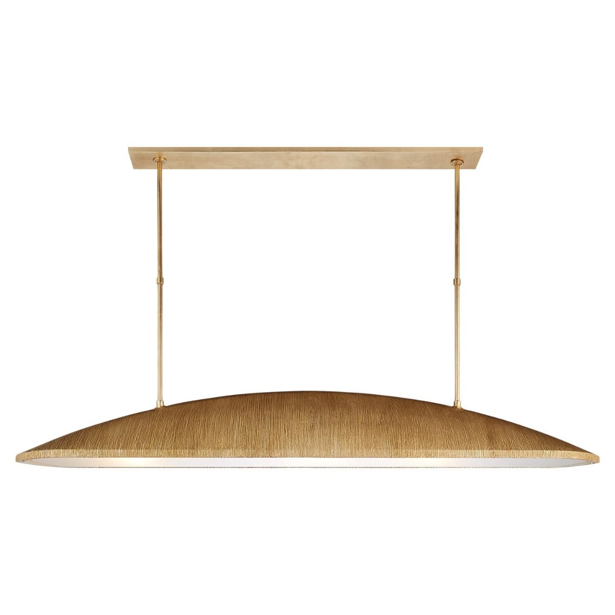 Utopia Large Linear Pendant in Gild with Frosted Acrylic