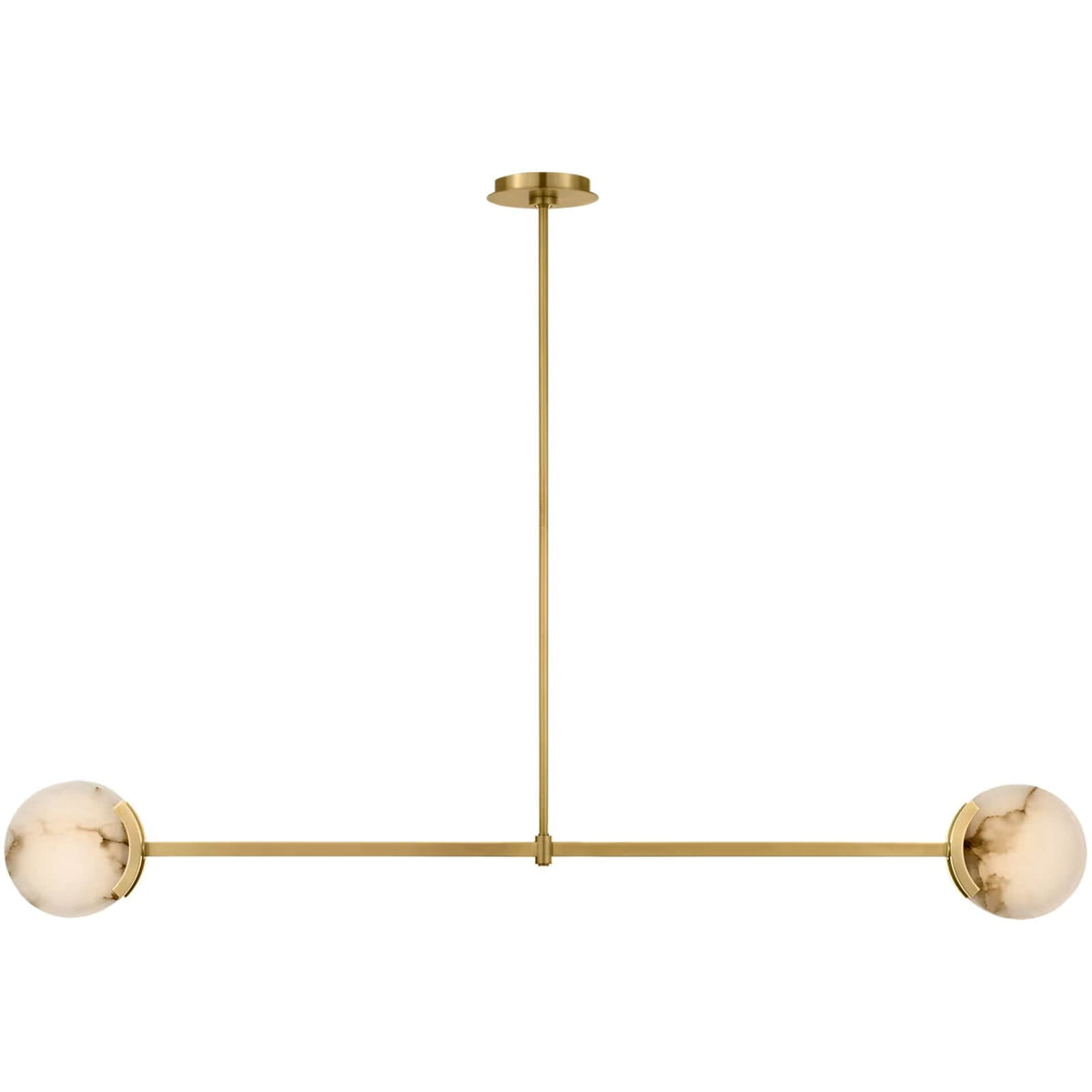Melange 54" Linear Ceiling Light in Antique-Burnished Brass