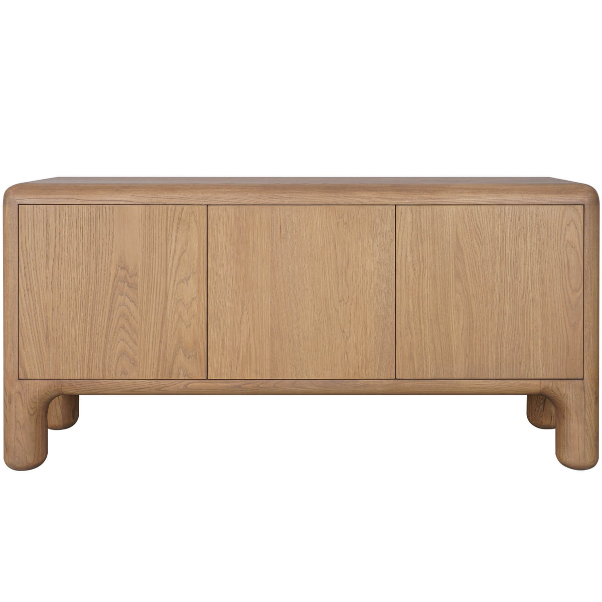 Laverton oak bookcase with open shelving and natural wood finish
