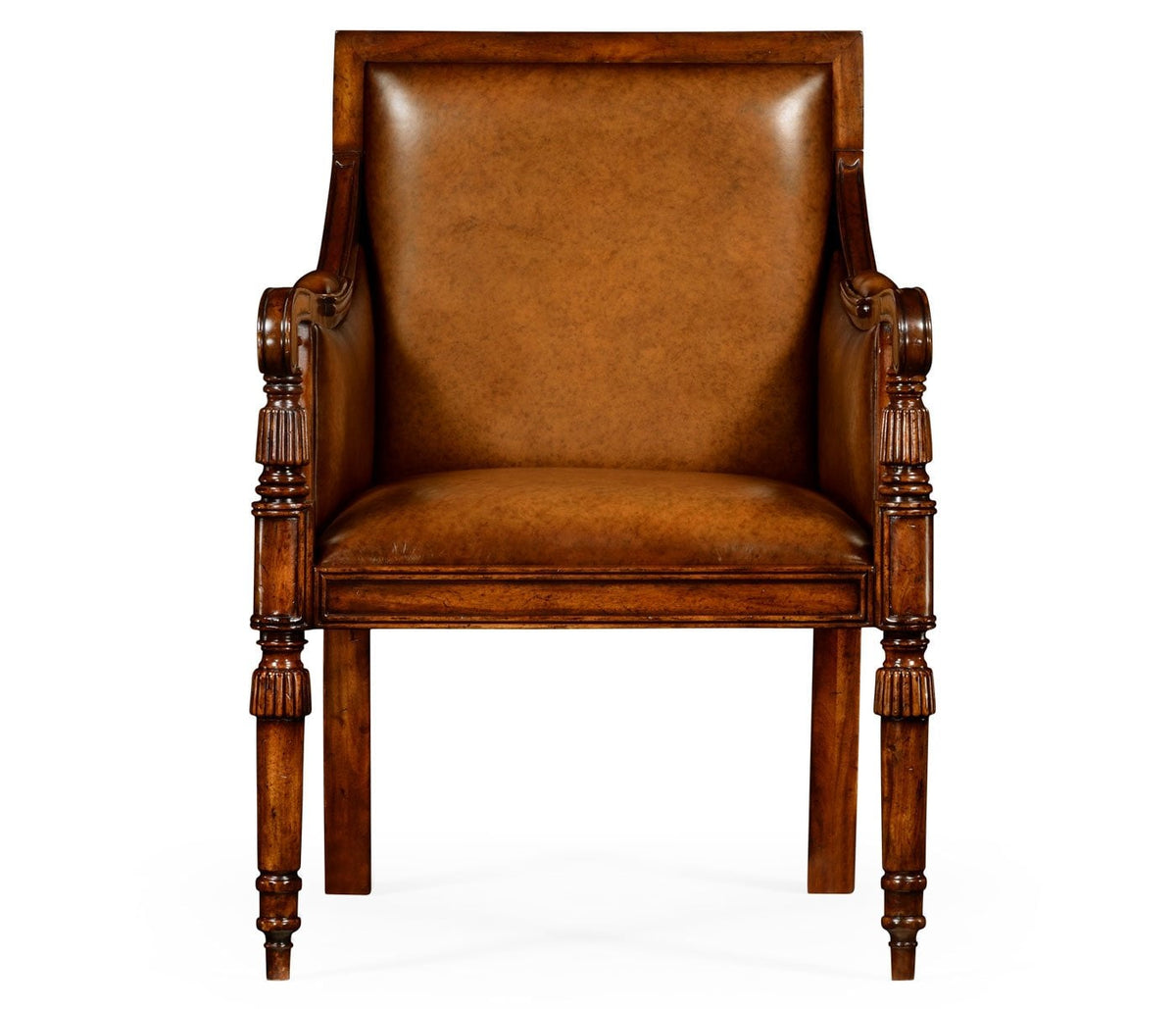 Occasional Chair Bergere - Chestnut Leather