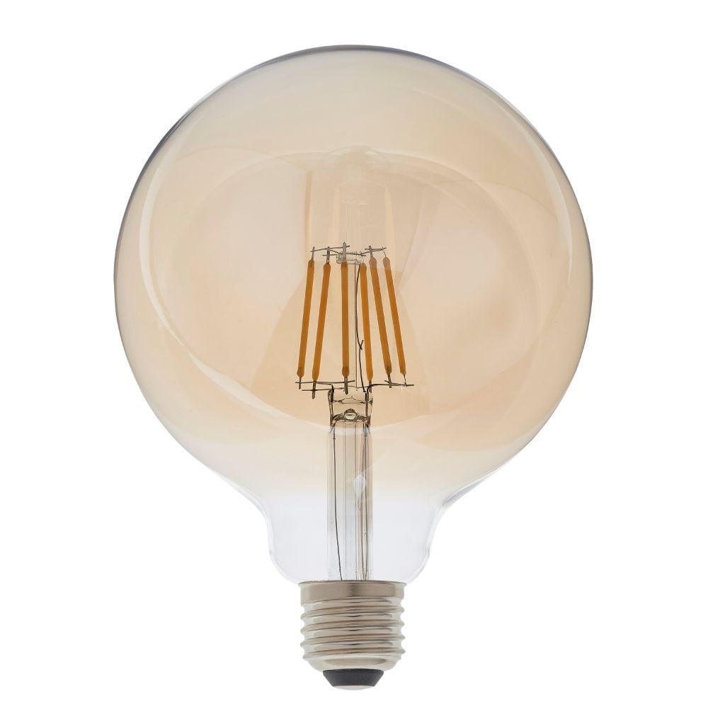 E27 LED Filament Medium Globe Bulb Amber