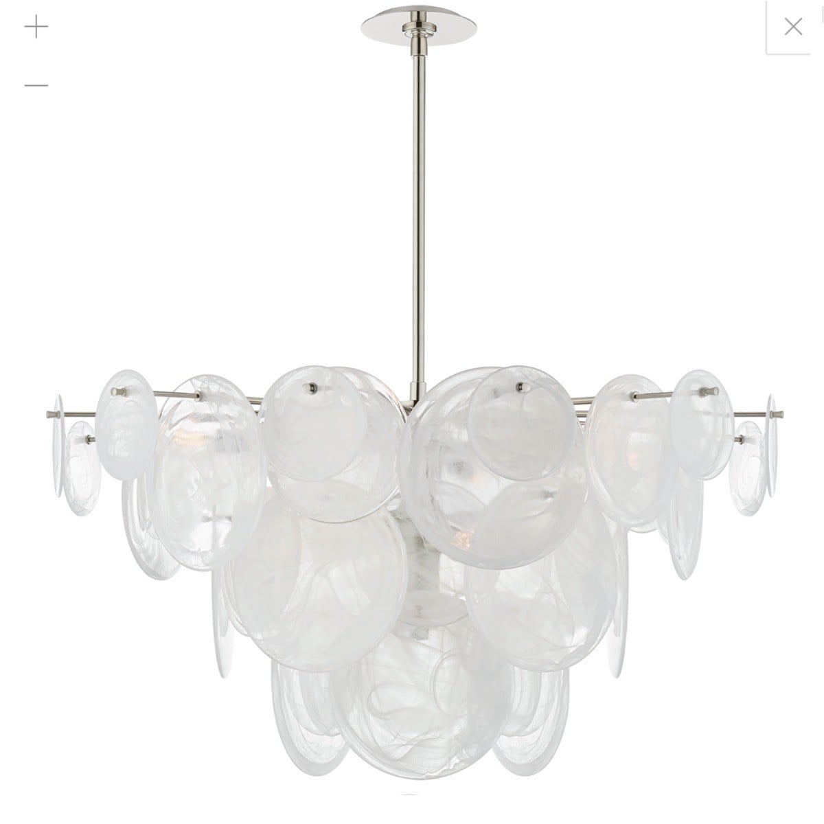 Loire Large Chandelier | Polished Nickel