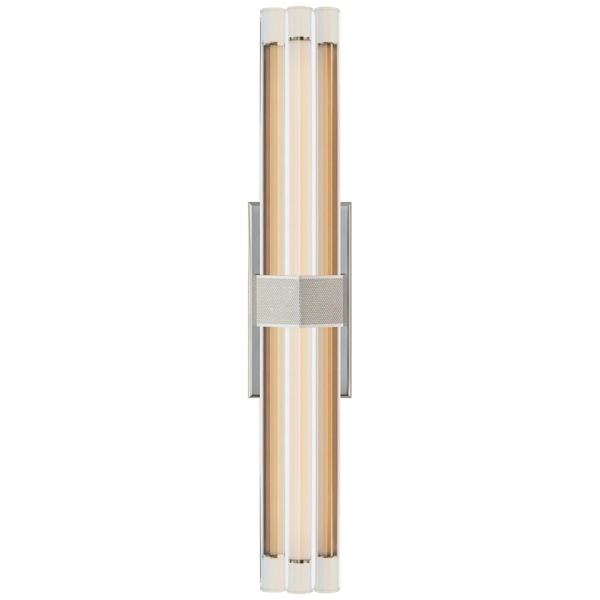 Fascio 24" Wall Light in Polished Nickel with Crystal